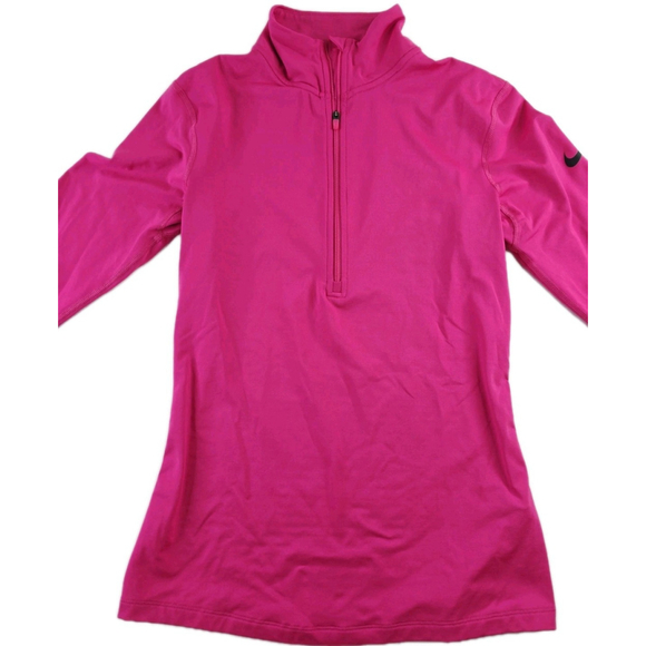 Nike Dri FIT Pullover 1/4 Zip Casual Pink Women's Size Medium - Picture 2 of 6